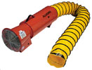 Allegro Industries Models 9514, 9514-25, 9514-E, 9514-25E, 9506-01 and 9506-25 Confined Space 8" Steel Axial Blower w/15' or 25' Duct (1/3 Hp, AC or DC, 50Hz or 60Hz, 1275 CFM @ Outlet)