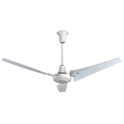 AirRow Model #L-660 White Industrial Variable Speed Ceiling Fan (60" Downflow, 9,630 CFM, 10 Yr Warranty, 120V)
