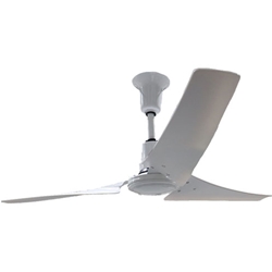 VES Environmental brand #118149 White DC Outdoor Rated Heavy Duty Industrial and Agricultural 5 Speed Ceiling Fan w/3-Prong Plug (56" Downflow, 6,858 CFM, 2 Yr Warranty, 120V)