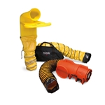 Model #9520-33M (8" Plastic Confined Space Blower System, 1/3Hp, AC, 115V, 831 CFM Free Air)