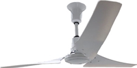 VES Environmental brand #117702 White DC Outdoor Rated Heavy Duty Industrial and Agricultural 5 Speed Ceiling Fan w/3-Prong Plug (60" Reversible, 7,139 CFM, 2 Yr Warranty, 120V)
