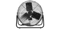 Model #F-24-TE-HV TPI brand 24" Industrial Workstation Floor Fan 3-Speed Non-Oscillating (3,800/3,600/3,400 CFM), 1/4 Hp, 120V