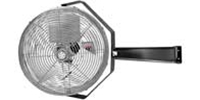 Model #U-18-TE-W TPI brand 18" Industrial Stationary Workstation Air Circulator Fan with Mounting Arm 3-Speed (1,800/1,500/1,300 CFM), 1/8 Hp, 120V