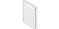 Model DBE-02 Safe-Air Dowco brand 2" Deep (Fixed Blade) Fresh Air Drainable Wall Louver - 1,123 (FPM) Feet Per Minute Free Air Velocity Rating (Beginning Point of Water Penetration) Sizes 8" to 120" - Custom Sizes Available