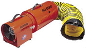 Allegro 8" Confined Space Steel COM-PAX-IAL Blower w/15' or 25' Duct (1/3 Hp, AC or DC, 778 CFM @ Outlet)