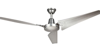 AirRow Model #L-660 Silver Industrial Variable Speed Ceiling Fan (60" Downflow, 9,630 CFM, 10 Yr Warranty, 120V)