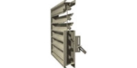 Model ADBE-04 Safe-Air Dowco brand 4" Deep (Adjustable Blade) Fresh Air Drainable Wall Louver - 1,016 (FPM) Feet Per Minute Free Air Velocity Rating (Beginning Point of Water Penetration) Sizes 12" to 96" - Custom Sizes Available