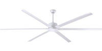 Canarm Ltd. FANBOS Model #CP120WH White Industrial, Commercial or Agricultural 5 Speed Ceiling Fan (10 Ft., Reversible, 20,693 CFM, 10 Yr Warranty, 120V)