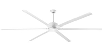 Canarm Ltd. FANBOS Model #CP96WH White Industrial, Commercial or Agricultural 5 Speed Ceiling Fan (96" Reversible, 16,729 CFM, 5 Yr Warranty, 120V)