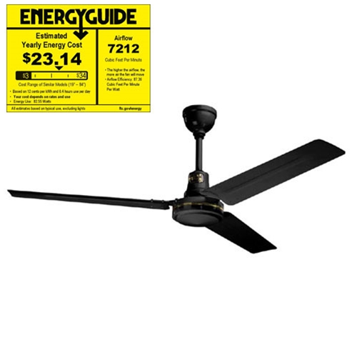 Northwest Envirofan brand 56" Model 160C7BLK Black Heavy Duty