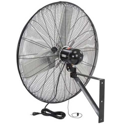 Model #CACU 24-W TPI brand 24" Wall Mount Commercial 3-Speed Non-Oscillating Air Circulator Fan with Wall Bracket (3,400/3,100/2,800 CFM), 1/8 Hp, 120V