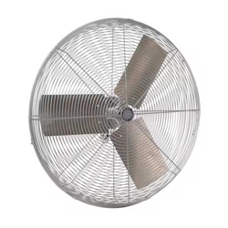 Model #HDH 24-GJR TPI brand 24" Heavy Duty Assembled Air Circulator Fan Head 2-Speed Non-Oscillating (5,600/4,900 CFM), 1/2 Hp, 120V, 18" drop down cord assembly (off, on low/high) switch with 6 Different Mounting Options