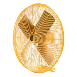 Model #HDH 24-JR TPI brand 24" Maximum Duty Assembled Yellow Air Circulator Fan Head 2-Speed Non-Oscillating (5,600/4,900 CFM), 1/2 Hp, 120V with 5 Different Mounting Options