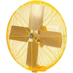 Model #HDH 30-JR TPI brand 30" Maximum Duty Assembled Yellow Air Circulator Fan Head 2-Speed Non-Oscillating (6,800/6,000 CFM), 1/2 Hp, 120V with 5 Different Mounting Options