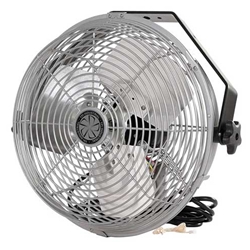 Model #U-12-TE TPI brand 12" Industrial Mounted Workstation Air Circulator Fan Head 3-Speed Non-Oscillating (900/800/700 CFM), 1/12 Hp, 120V