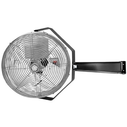 Model #U-12-TE-W TPI brand 12" Industrial Stationary Workstation Air Circulator Fan with Mounting Arm 3-Speed (900/800/700 CFM), 1/12 Hp, 120V