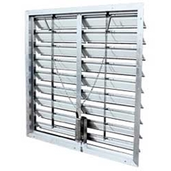 J&D Manufacturing Motorized Aluminum Intake Commercial and Agricultural Grade Power Shutter (Sizes 12" to 75")