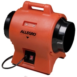 Allegro 8" Industrial Plastic Axial Blower (1/3 Hp, AC, 865 CFM @ Outlet)