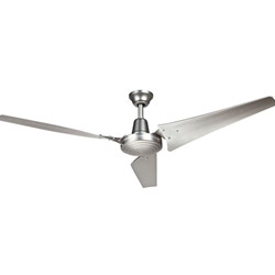 AirRow Model #L-660 Silver Industrial Variable Speed Ceiling Fan (60" Downflow, 46,000 CFM, 10 Yr Warranty, 120V)