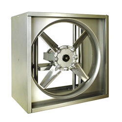 Triangle Engineering Model FHIR (Single Speed) Industrial Direct Drive Reversible Wall Exhaust and Supply Fan CFM Range: 8,700-28,100 (Sizes 30" thru 48")