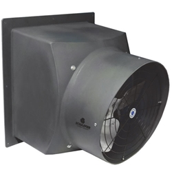 Schaefer Ventilation Model PFM Explosion Proof (Single Speed) Direct Drive Polyethylene Industrial Wall Exhaust Fan CFM Range: 2,960-6,230 (Sizes 16" thru 24")
